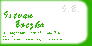 istvan boczko business card