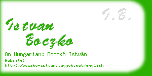 istvan boczko business card